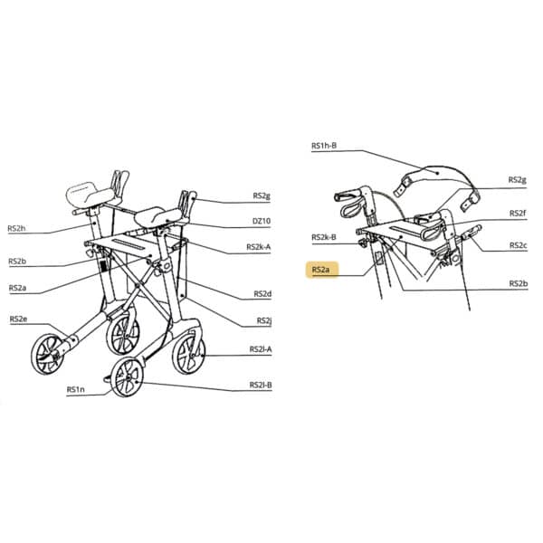 Standard sæde til Lion og Tiger Outdoor - 312312 - RS2a - Billede 2
