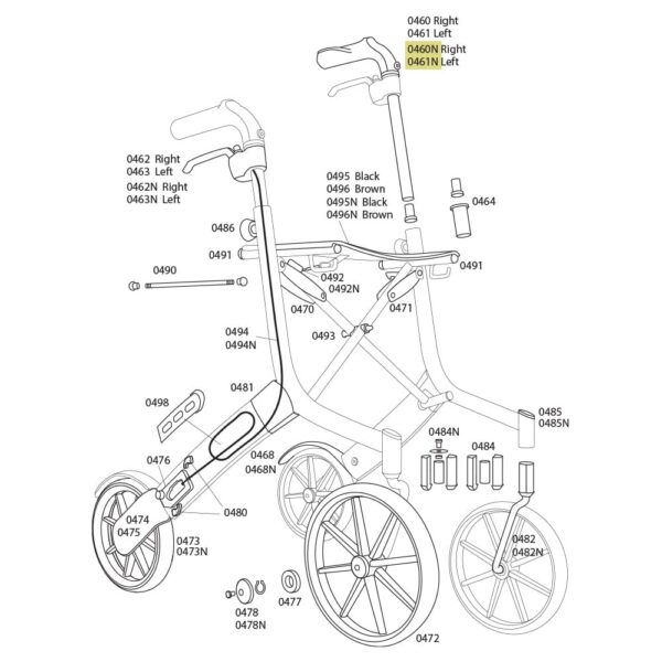 TrustCare Let's Go Out gummihåndtag - Højre - 460N - Billede 2